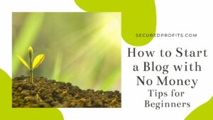 How to Start a Blog with No Money Tips for Beginners - Secured Profits
